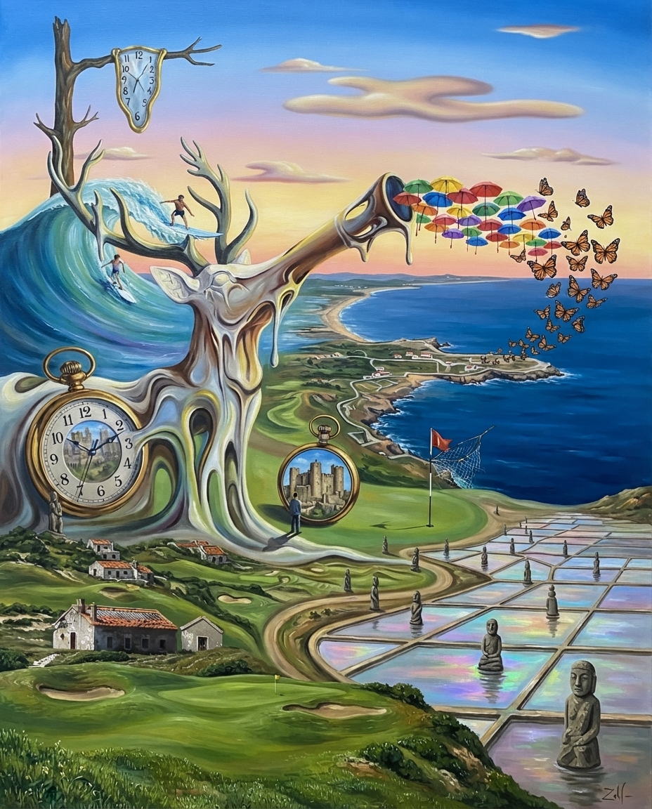Praia d'el Rey im Stil von Dalí